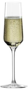 Calice degustazione vini spumanti e champagne in vetro cristallino con camera aromatica conica dritta ed un gambo sottile ma molto resistente