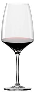 Calice per vini rossi nobili capiente, robusto ed elegante, design moderno con una forma piacevole ed insolita, vetro cristallino, gambo stirato con base molto stabile, piacevole da maneggiare