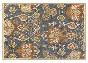 Tappeto multicolore lana 140 x 200 cm spessa pelo lungo motivo orientale Beliani