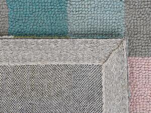 Tappeto lana multicolore 140 x 200 cm motivo geometrico patchwork Trapuntato a mano boho soggiorno camera da letto Beliani