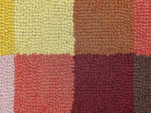 Tappeto lana multicolore 140 x 200 cm motivo geometrico patchwork Trapuntato a mano boho soggiorno camera da letto Beliani