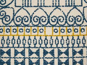 Set di 2 cuscini decorativi cotone multicolore 50 x 50 cm motivo geometrico stampa boho decor accessori Beliani