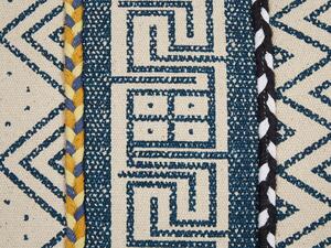Set di 2 cuscini decorativi in cotone multicolore 50 x 50 cm motivo geometrico stampa accessori decorativi boho Beliani