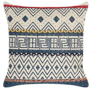 Set di 2 cuscini decorativi in cotone multicolore 50 x 50 cm motivo geometrico stampa accessori decorativi boho Beliani