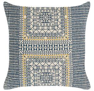 Set di 2 cuscini decorativi cotone multicolore 50 x 50 cm motivo geometrico stampa boho decor accessori Beliani