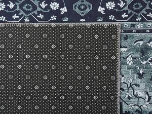 Tappeto passatoia grigio poliestere 60 x 200 cm passatoia da cucina corridoio lungo tappeto antiscivolo Beliani