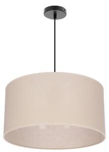 Lampadario rotondo a sospensione SHANTI - 1xE27, 40W, nero / beige