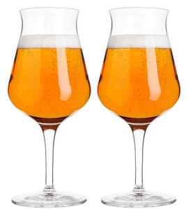 Bormioli Luigi Birrateque Beer Tester Set 2 Calici Birra 42 cl In Vetro Cristallino