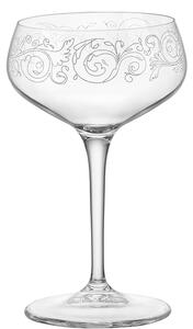 Bormioli Rocco Bartender Novecento Liberty Calice Cocktail 25 cl Set 6 Pz In Vetro Decorato