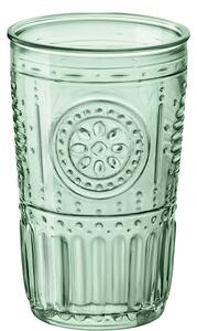 Bormioli Rocco Romantic Pastel Green Bicchiere Cooler 47,5 in Set 4 Pz in Vetro Decorato