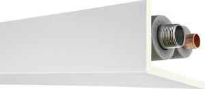 2 metri di modanatura per tubi e cavi 90x160 mm -Poliuretanoliscio, bianco, resistente agli urti - AB298 Hexim Perfect - modanatura angolare modanatura a stucco modanatura decorativa profilo a stucco profili decorativi