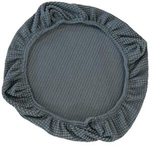 Copertura elastica per sedia, adatta a sedie da ufficio girevoli (grigia), realizzata in poliestere e Spandex, con larghezza da 38 a 48 cm