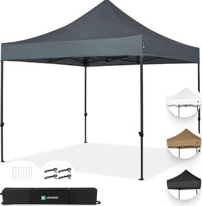 VONROC padiglione 3x3m impermeabile stabile - tenda da festa EasyUp System [montaggio in 3 minuti] padiglione pieghevole pop-up modulare espandibile come tenda da festival, padiglione da giardino