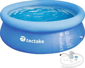Tectake 402898 piscina tonda con pompa di filtraggio ø 300 x 76 cm - blu