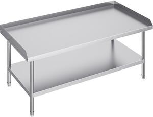 Tavolo da lavoro in acciaio inox - Tavolo per la preparazione degli alimenti 762x1524x660 mm - Robusta attrezzatura da cucina per la gastronomia - Ideale per ristoranti e catering