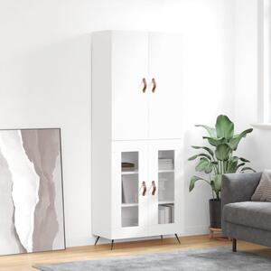 Credenza bassa,Armadietto,Mobile da Cucina Bianco Lucido 70x35,5x67,5 cm in  Legno Multistrato -BY26801