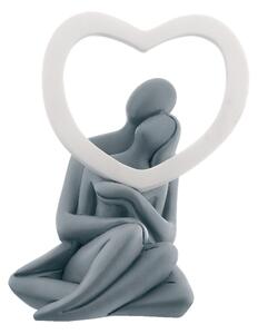 Bongelli Preziosi Statuina con innamorati e cuore Infinity Marmorino Grigio