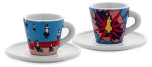 Bialetti Fantasia Arte Tazzina Caffè Con Piattino Set 2 Pz
