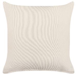 Cuscino decorativo in cotone beige 45 x 45 cm motivo geometrico stile boho con imbottitura Beliani