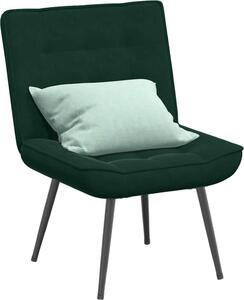 VidaXL Poltrona relax verde scuro 64x74x84 cm velluto
