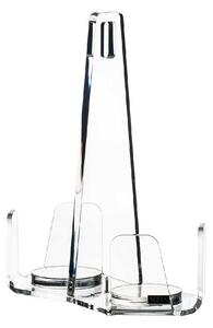 Vesta Portabicchieri verticale in plexiglass per 2 file di bicchieri di plastica Like Water Plexiglass Marrone