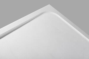 Piatto doccia SENSEA resina sintetica e polvere di marmo Easy 80 x 140 cm bianco