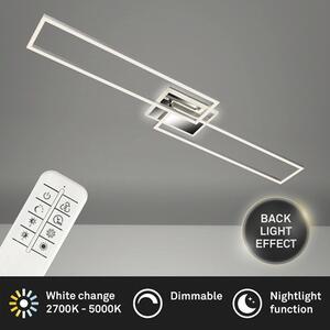 Lampada da soffitto a LED CCT Dimmerabile Telecomando 40W argento metallo Briloner
