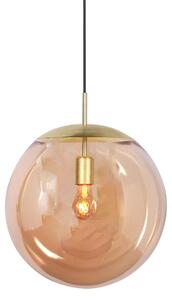 Steinhauer - lampada a sospensione - Bollique - ambra ottone - vetro metallo - Ø 40cm - E27 - 4186ME