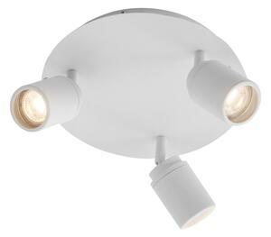 Faretto moderno da bagno bianco 3 luci IP44 - Ducha