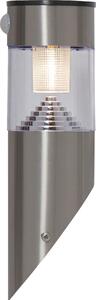 Applique solare a LED "Marbella", acciaio inox, rilevatore di movimento