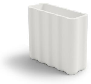 Fioriera NEBULA in Polietilene � un set di vasi con curve sinuoso e forma ondulata Dimensioni 89x35xh 78 cm Colore Perla