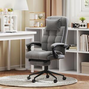 Sedia da ufficio Sweiko con funzione massaggio, ergonomica, dimensioni 66x76x116-124 cm, colore grigio