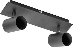 GTV - Lampada da soffitto VENETO | illuminazione moderna per uffici, appartamenti e stanze | Lampade da soffitto Lampade da soffitto | 2 x GU10 | Rotonda | Nera