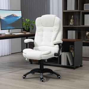 Sedia da ufficio Sweiko con funzione massaggio. Sedia da ufficio con funzione massaggio, regolabile in altezza, dimensioni 67 x 74 x 107-116 cm, colore bianco