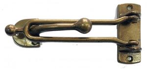 Gancio in ottone limitatore d'apertura per porte Bronzato