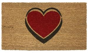 Zerbino in cocco naturale mis. 70X40 con stampa cuore