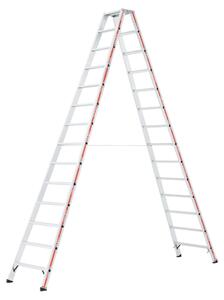 Scala a pioli Hymer con snodo in alluminio pressofuso, 2x14 gradini
