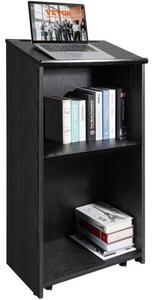 Leggio - Scrivania con superficie di lettura e ripiano - Ideale per la chiesa, l'ufficio e la scuola - 600x360x1200 mm - Capacità di carico di 30 kg - Design nero