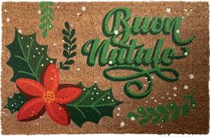 Zerbino Natalizio "Buon Natale" 60x40 cm in Fibra di Cocco Naturale