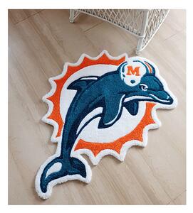 Tappeto arredo moderno Miami Dolphins taftato a mano 100% acrilico 60 cm