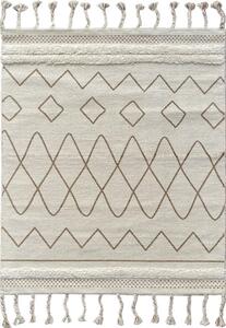 Tappeto Oasi Cammello in puro cotone con dettagli Boho 55x110