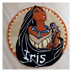 Tappeto arredo moderno Pocahontas taftato a mano 100% acrilico 60 cm