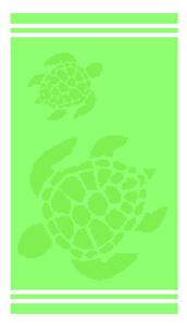 Telo mare verde in cotone 70x140 cm Turtle – B.E.S