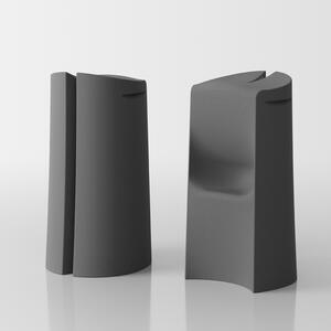 Sgabello Alto Kalispera in Polietilene – Grigio Opaco - Eleganza Naturale per Ambienti Moderni
