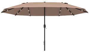Outsunny Ombrellone Ovale Khaki 440 x 260 cm