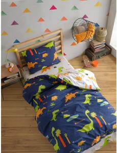 Set copripiumino e federa da bambini blu per letto singolo 140x200 cm Dinolar – Mijolnir