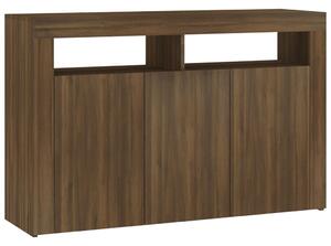 Credenza bassa,Armadietto,Mobile da Cucina BODO 115x43x79,5 cm Legno  Massello Pino Bianco Marrone -BY21596