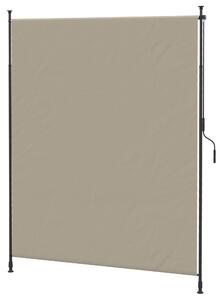 Tenda da sola Regolabile in Altezza con Manovella, Tendone Laterale e Telaio Metallico, senza Foratura, 2 x 2,15-3,05 m, Sabbia | Aosom Italy