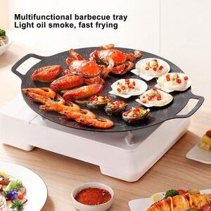 Piastra per griglia in alluminio da 30 cm - Piastra per teppanyaki - Adatta per gas e induzione - Resistente alla corrosione - Adatta per cucinare sia all'interno che all'esterno