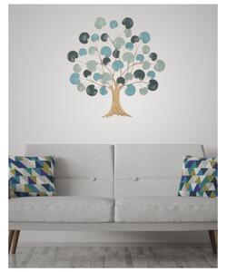 Pannello in metallo a forma di albero, 3D APPLE sono il nuovo trend Dimensioni 80x2,5xh 80 cm forme geometriche per decorare le pareti Light blue